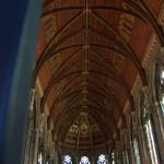 The vaulted ceiling of the St. John&#039;s College cathedral