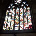Stained glass window in the St. John&#039;s College cathedral