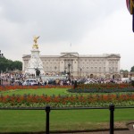 Wide view of Buckingham Palace