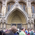 Waiting in line to enter Westminster Abbey