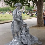 Two more mimes in the park along the River Thames