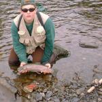 David holding a trout