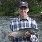 Jason holding his dinner