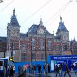 The Amsterdam train station (under construction)