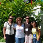 Katie, Francesca, Heather, and Claudia at the end of the conference