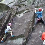 Maika and Peter climbing