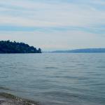 Hazy view of Mt. Rainier from South Beach