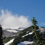 Clouds forming off the glacier