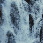 A raging waterfall