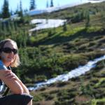 Katie takes in the view at Paradise