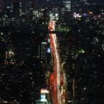 Tokyo highway at night