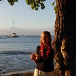 Katie watches the sun set