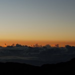 Sunrise illuminated clouds