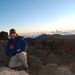Jason atop Haleakala Crater at sunrise