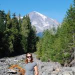 Katie at Kautz Creek, Mt. Rainier