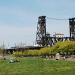 Park and bridge over the Willamette