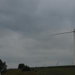 Wind turbines along the highway