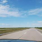 Clear skies, straight road
