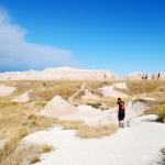 Starting our hike in the Badlands