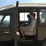 Jason and Katie in the Land Cruiser