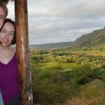 Jason and Katie with Rift Valley escarpment