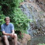 Jason at the waterfall