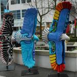 There were painted eagles all around Vancouver
