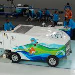 Even the Zamboni is Olympic themed!