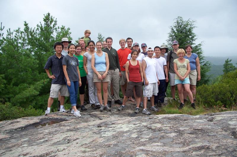Hahn Lab and Friends on South Mountain in Pawtuckaway