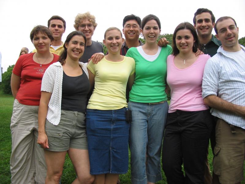 The Hahn Lab at a summer BBQ, 2005