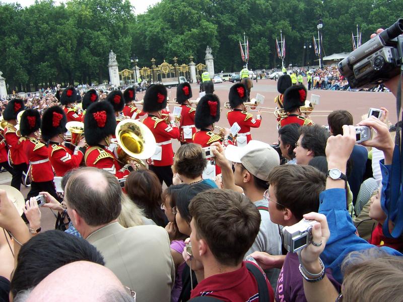 The second band marching from Buckingham Palace