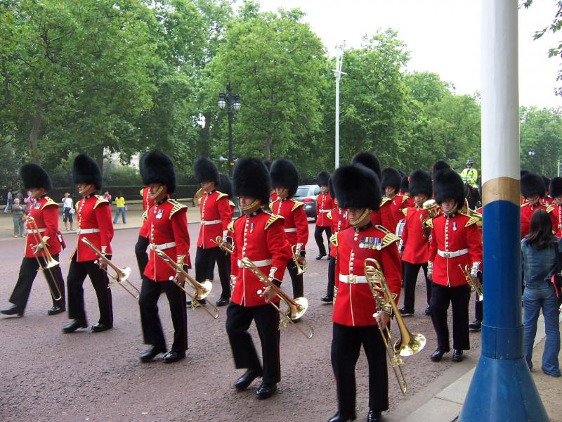More marching palace guards
