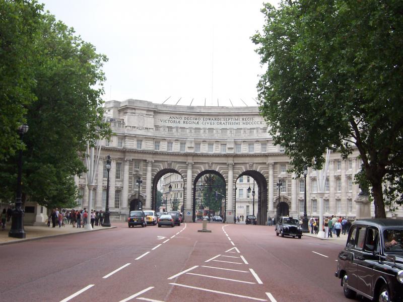 An archway at the end of The Mall