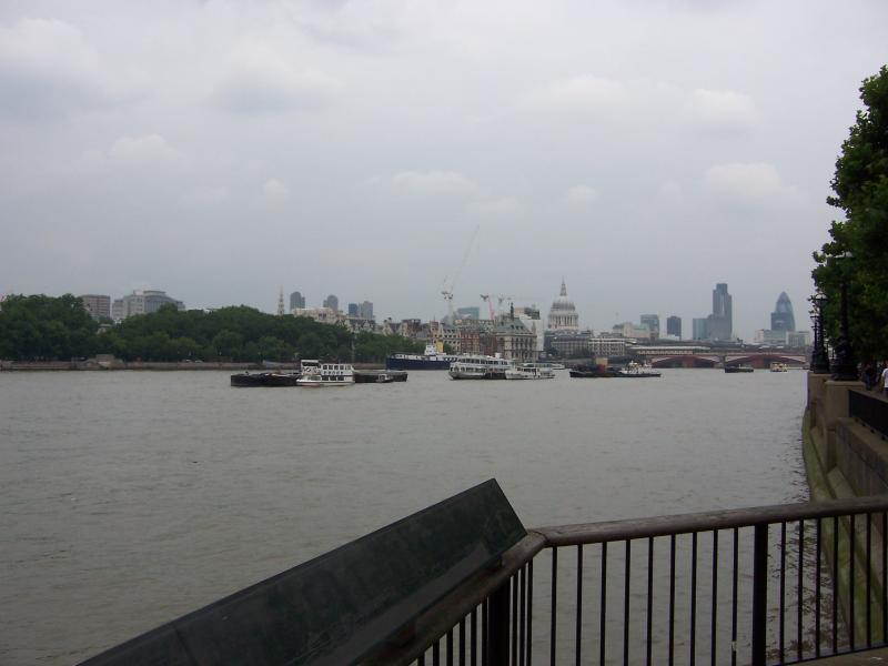 Looking across the River Thames