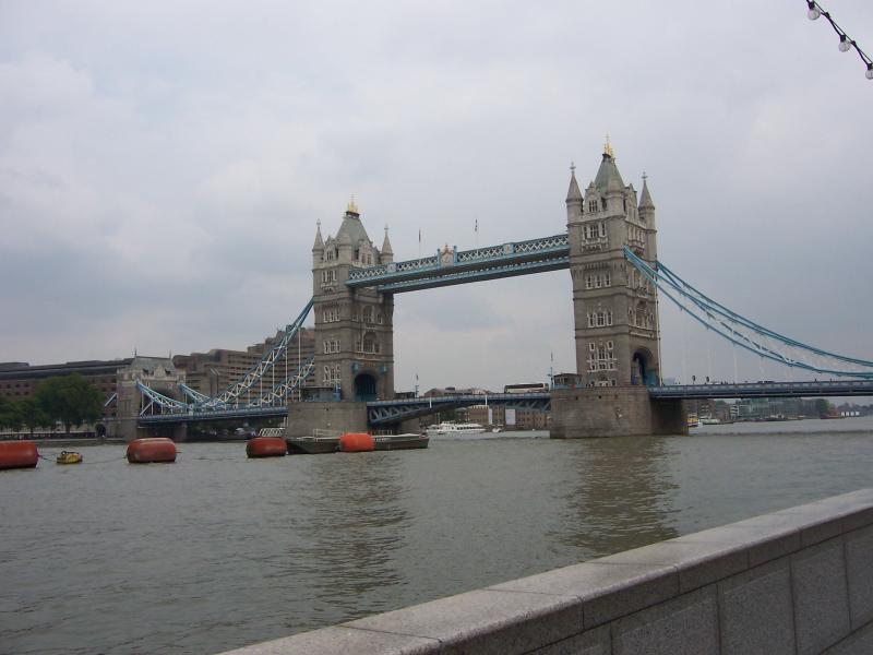 Shore view of the Tower Bridge