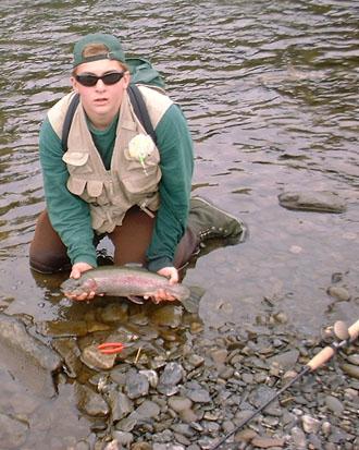 David holding a trout