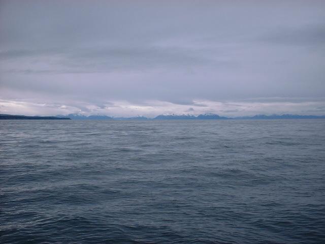 Mountains across the ocean