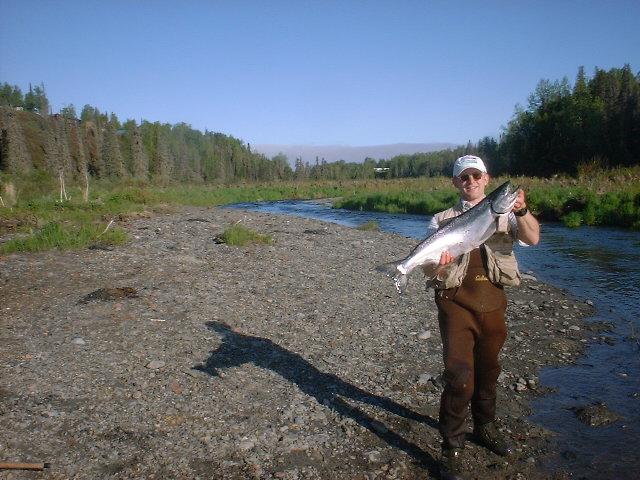 Chris and his salmon