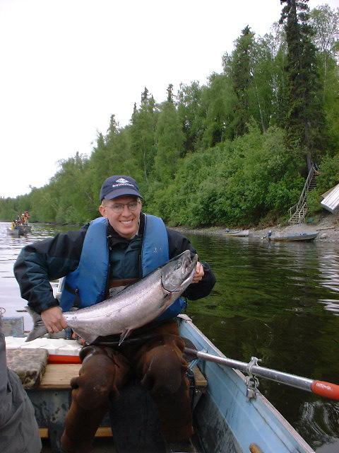 Jason with his feisty fish
