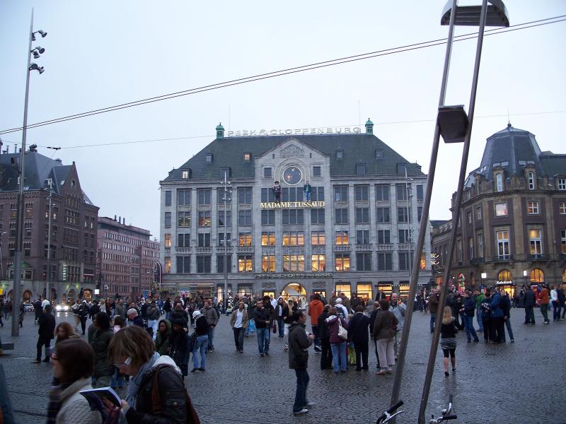 The Madame Tussaud building at Dam Square