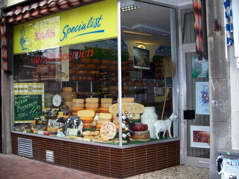 An impressive kaas (cheese) shop