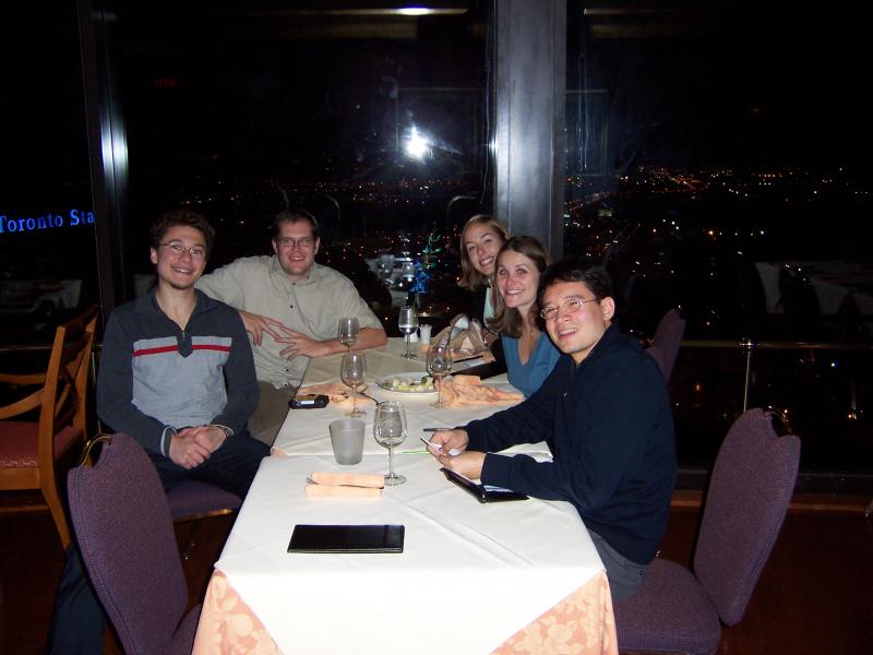 Yves, Rob, Katie, Wendy, and Paul celebrated the last night of ASHG
