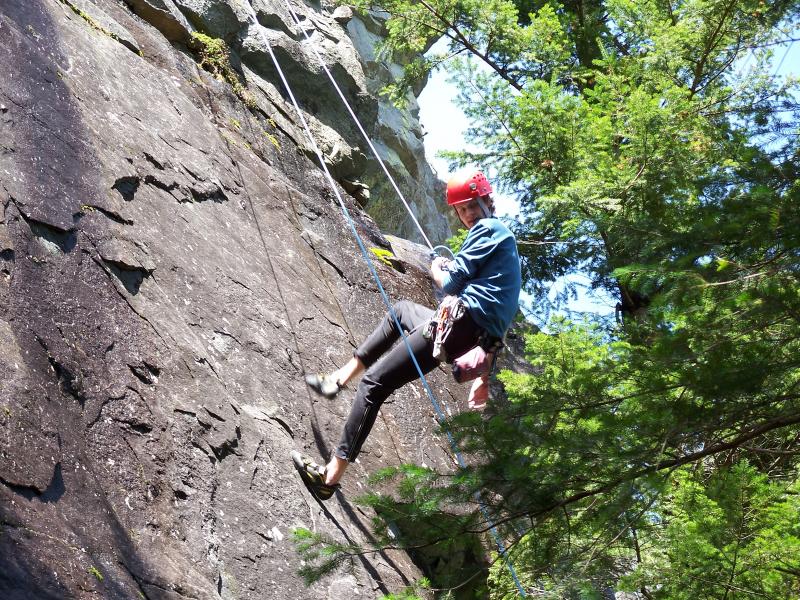 Peter gets lowered back down
