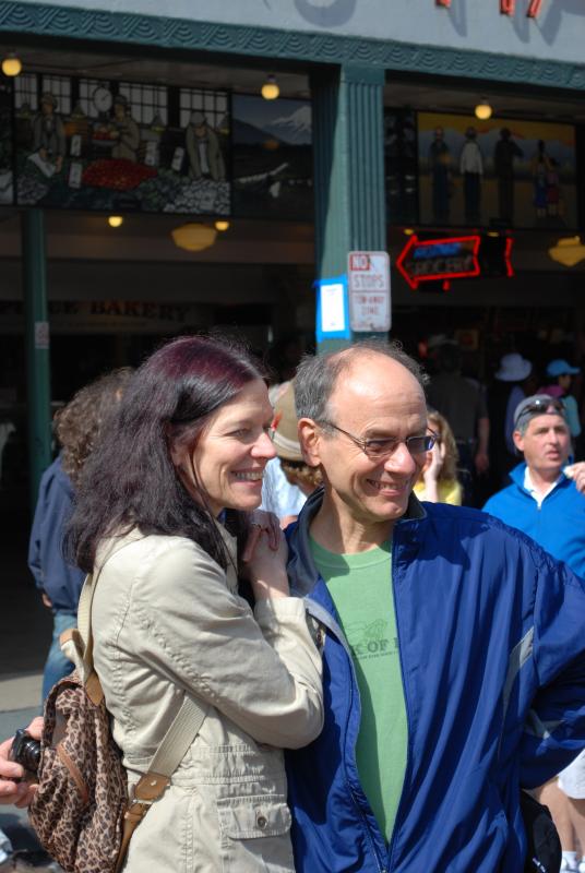 Kris and Bob at the Market