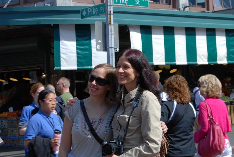 Katie and Kris at the Market