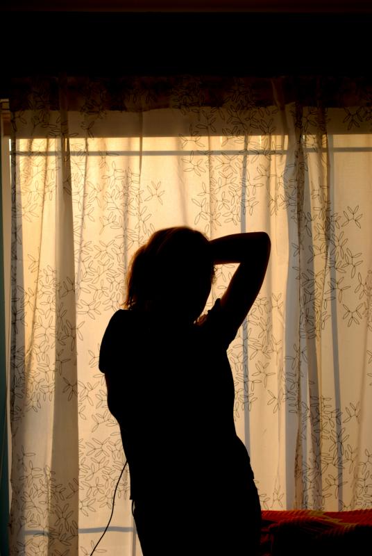 Katie in silhouette