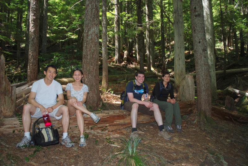 Resting on the trail