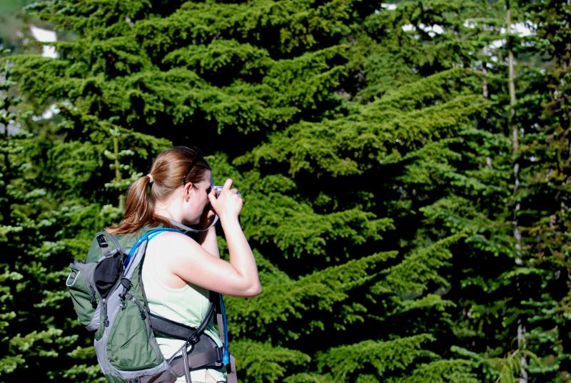 Rachael takes a picture
