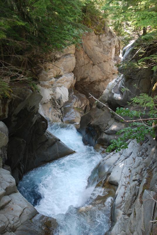 Looking down toward Christine Falls