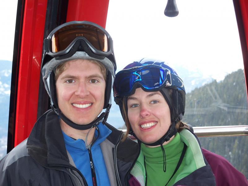 Jason and Katie on the Peak2Peak gondola